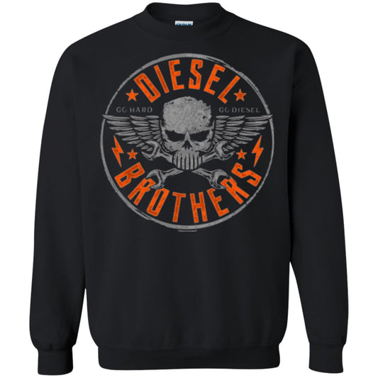 Skull Cross Wrench T-shirt Diesel Brothers Go Hard Go Diesel Black