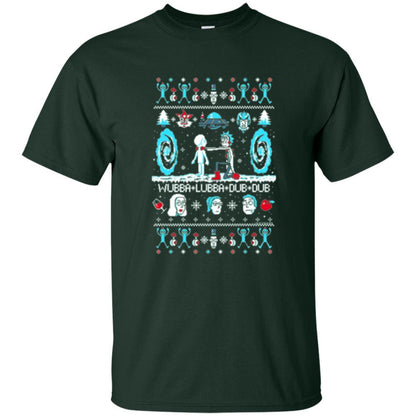 Rick And Morty T-shirt Build A Snowmorty Forest Green