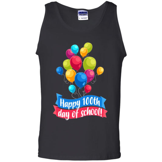 Happy 100th Day Of School Colorful Balloons Funny T-shirt Black