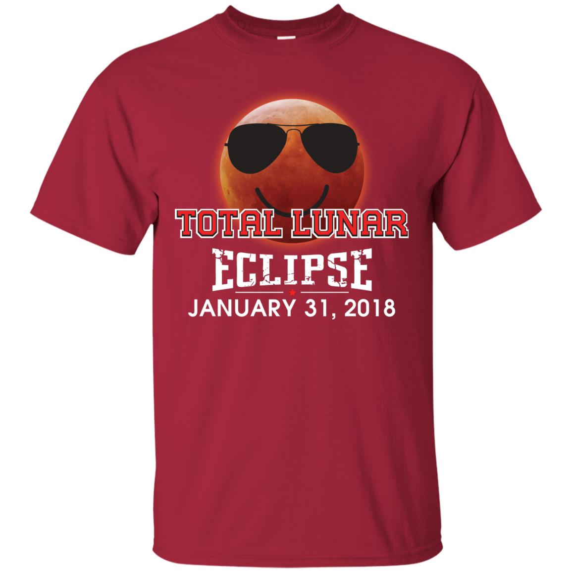 Blood Moon T-shirt Total Lunar Eclipse January 31. 2018 Cardinal