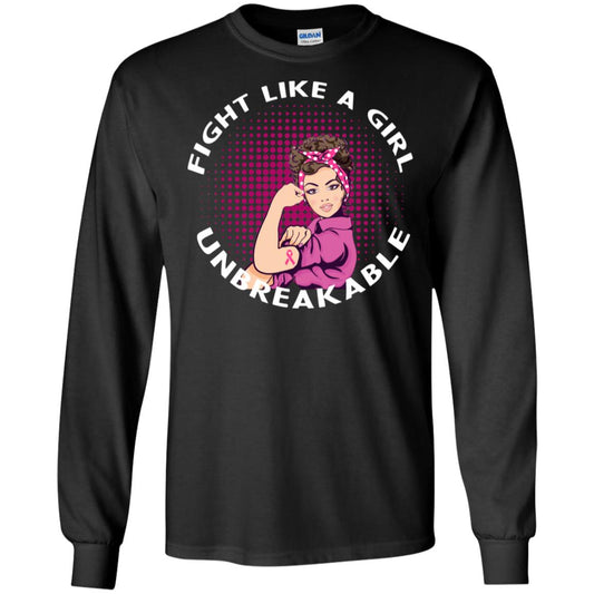 Fight Like A Girl Unbreakable Breast Awareness Shirt Black