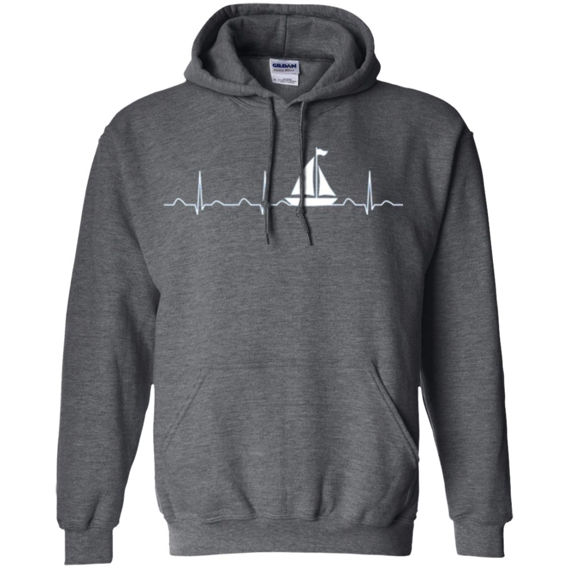 Boating Sailor T-shirt Heartbeat Dark Heather