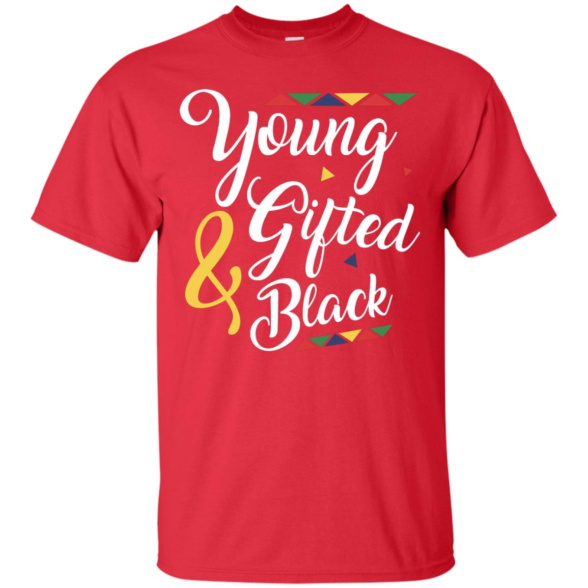 African American T-shirt Young Gifted And Black Red