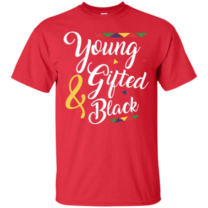 African American T-shirt Young Gifted And Black Red
