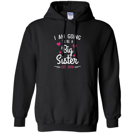 Family T-shirt I Am Going To Be A Big Sister Estimated 2018 Black