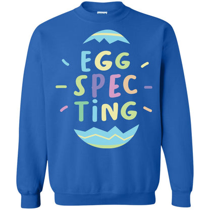 Eggspecting Funny Pregnancy Pregnant Easter Shirt Royal