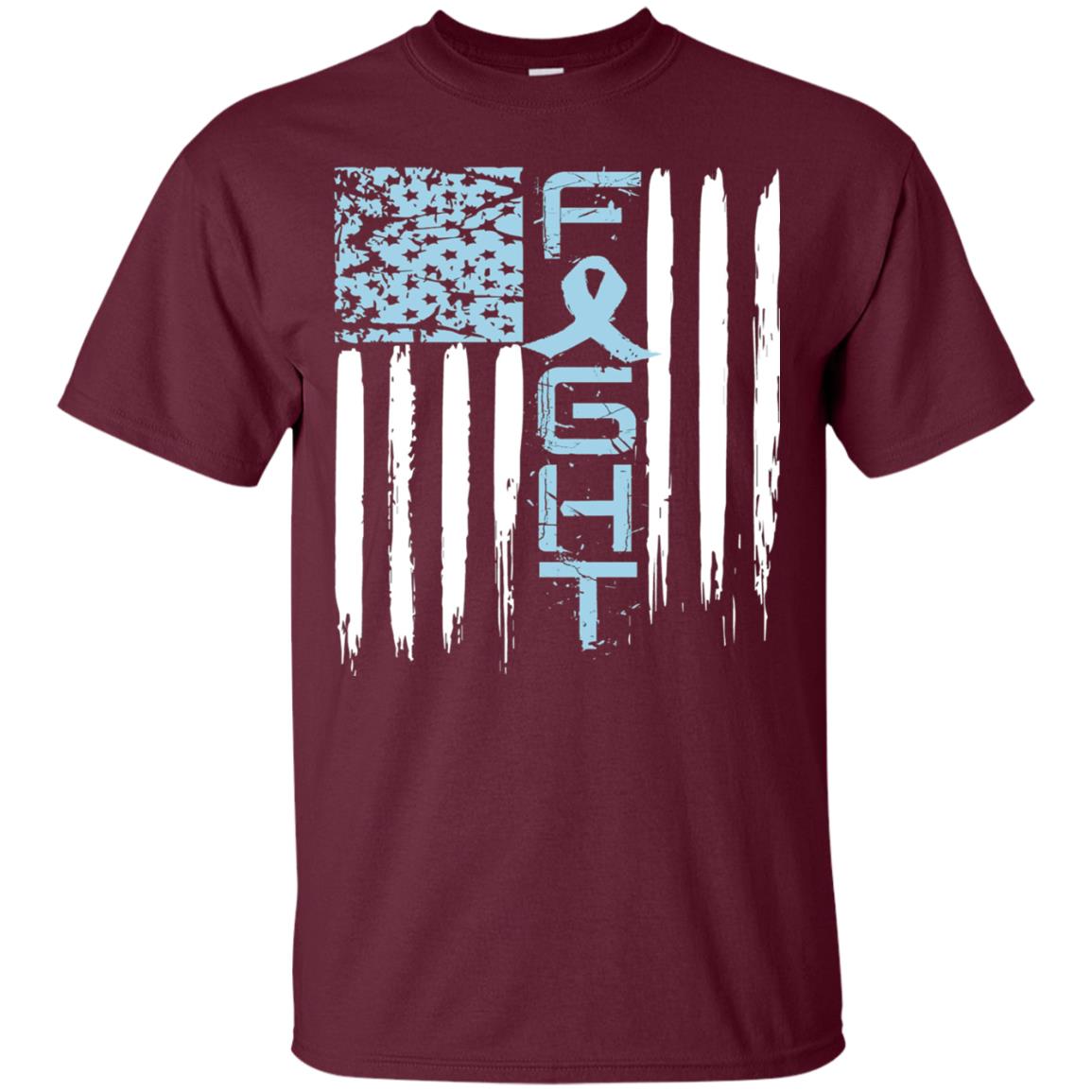 Fight Hope Prostate Cancer Awareness Cancer T-shirt Maroon