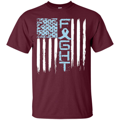 Fight Hope Prostate Cancer Awareness Cancer T-shirt Maroon
