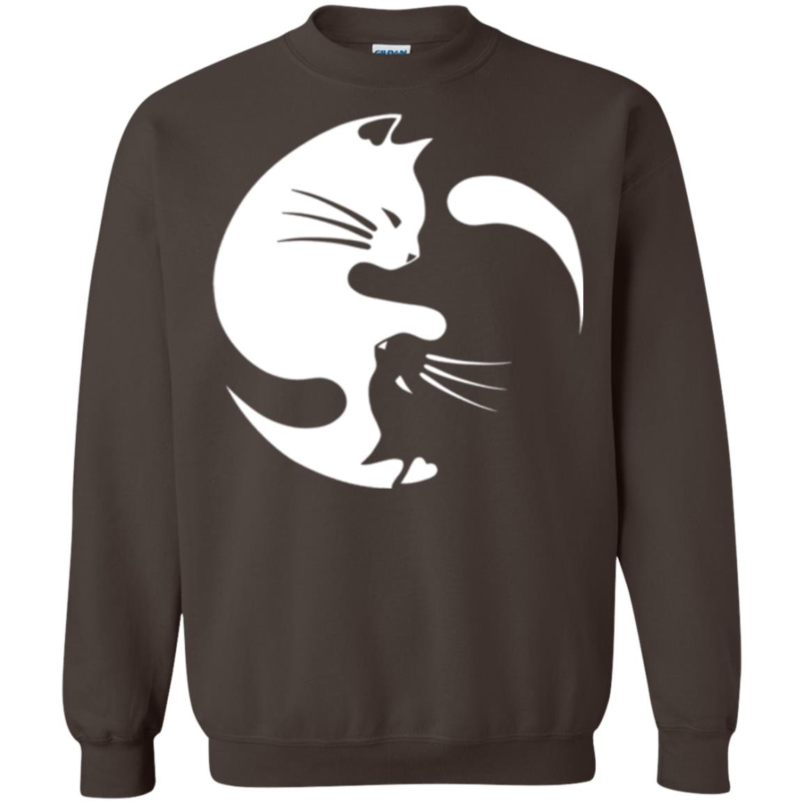 Ying Yang Cat T-shirt Dark Chocolate
