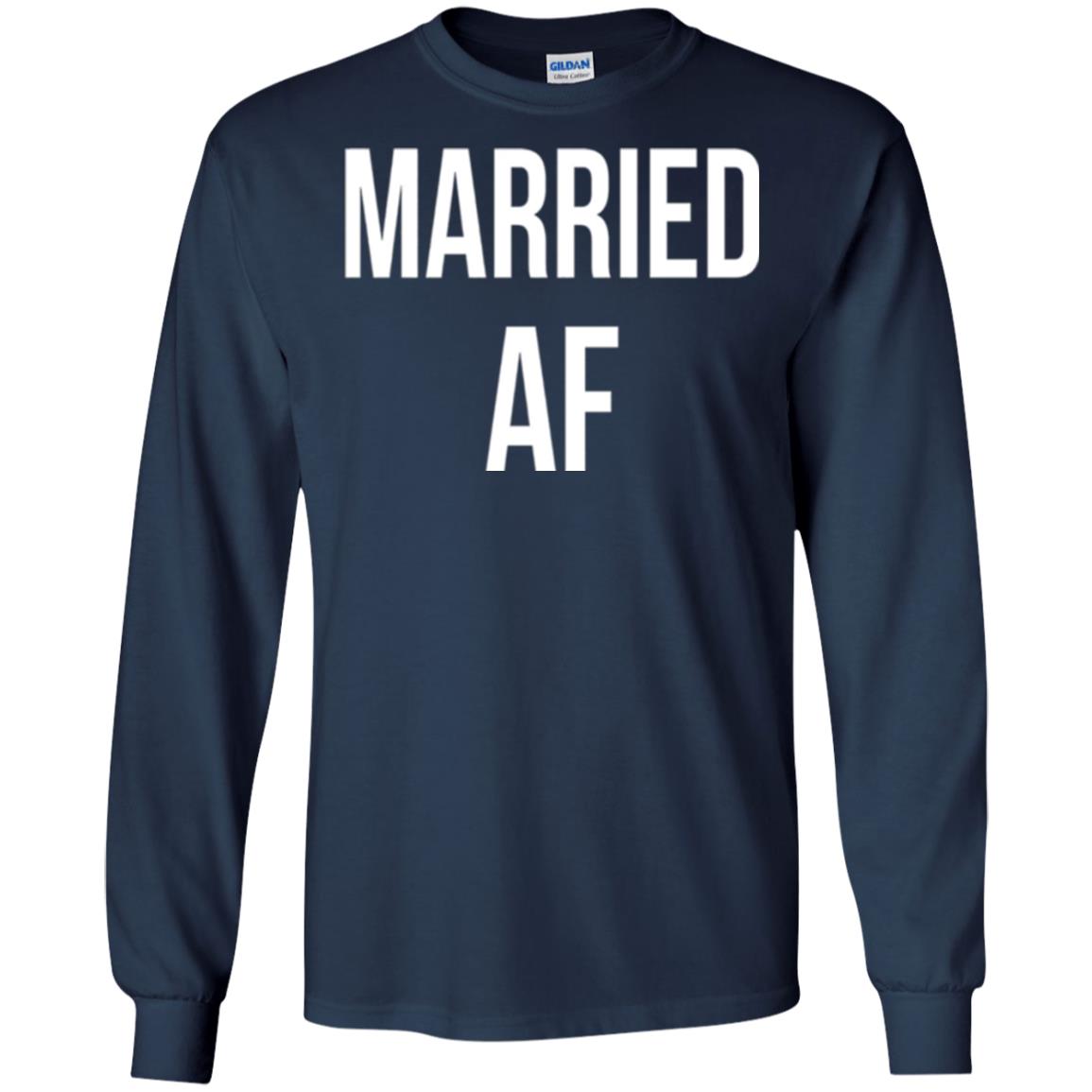 Married Af Funny T-shirt Navy