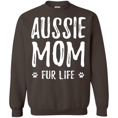 Aussie Mom Fur Life T-shirt Dark Chocolate