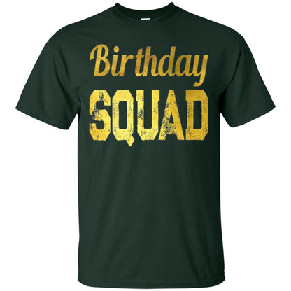 Birthday Squad Gold T-shirt Forest Green