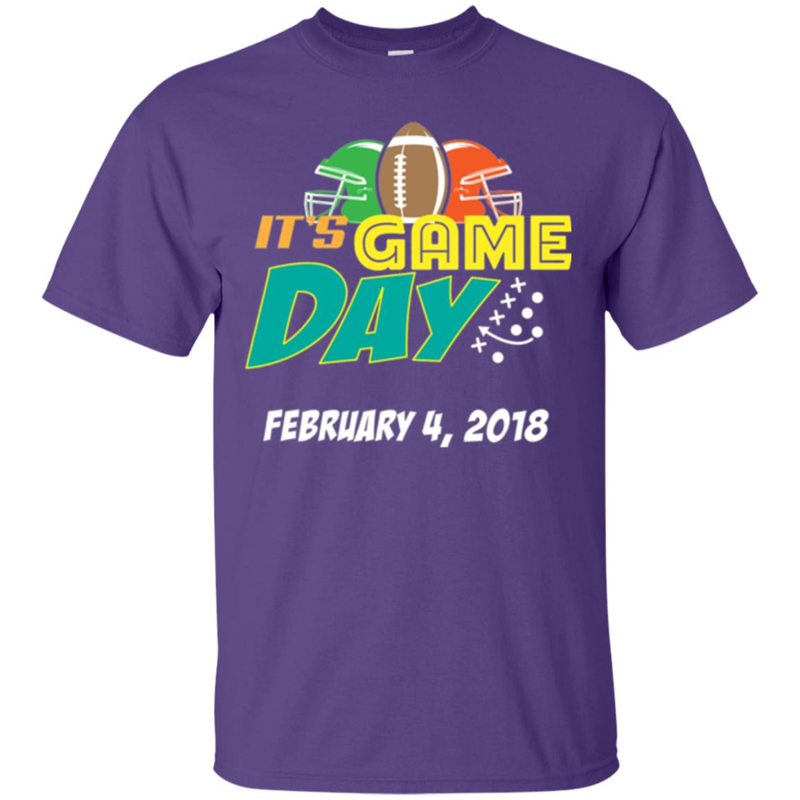 Football Lover T-shirt It_s Game Day February 4 2018 T-shirt Purple