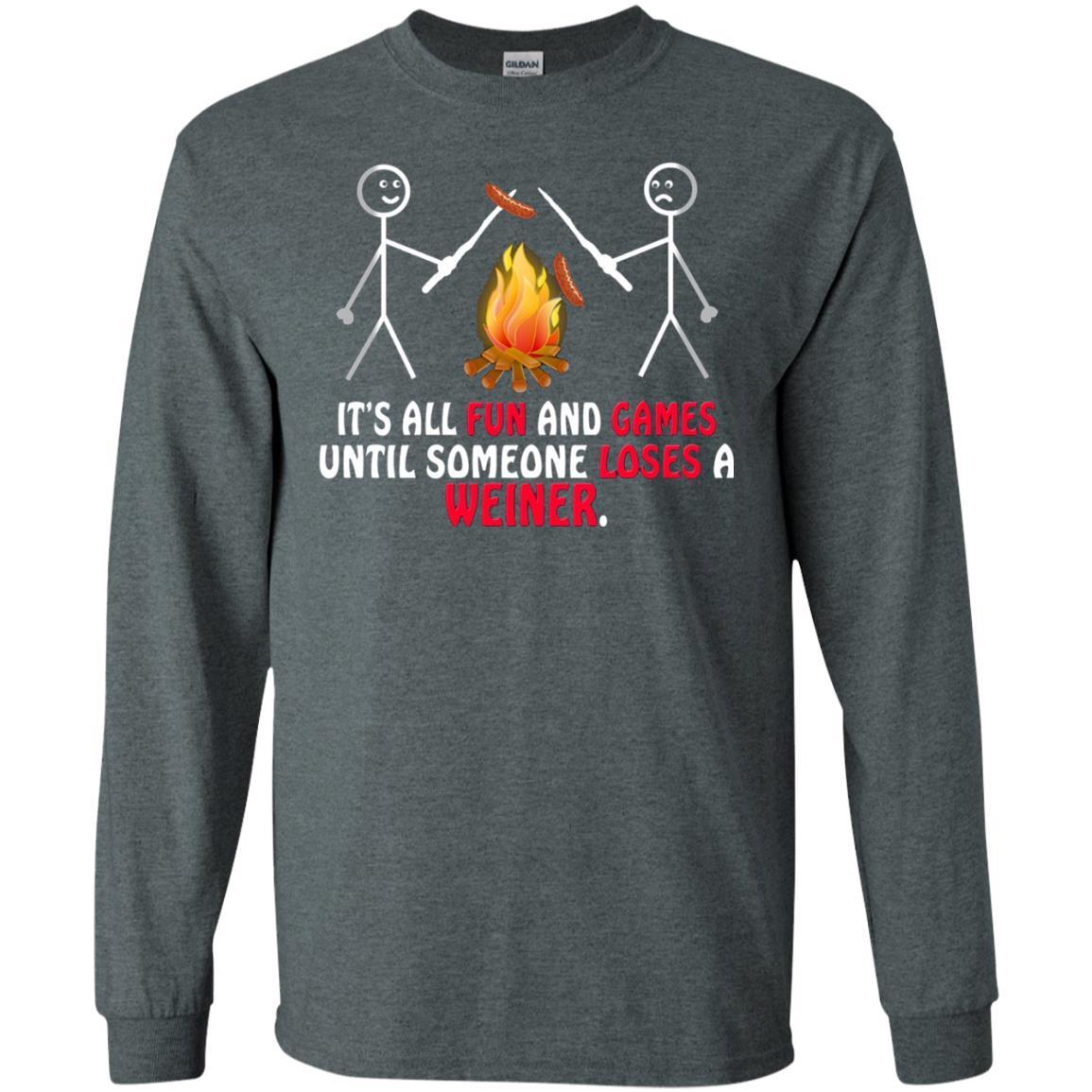 Camper T-shirt It's All Fun And Games Dark Heather