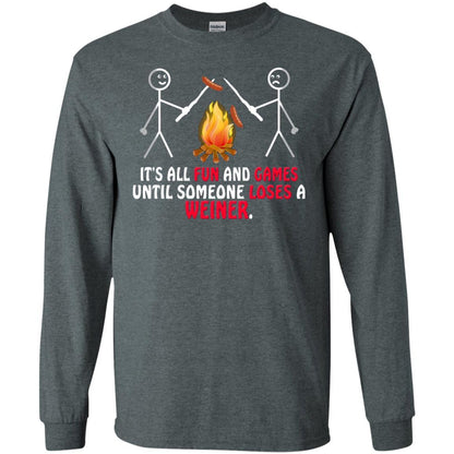 Camper T-shirt It's All Fun And Games Dark Heather