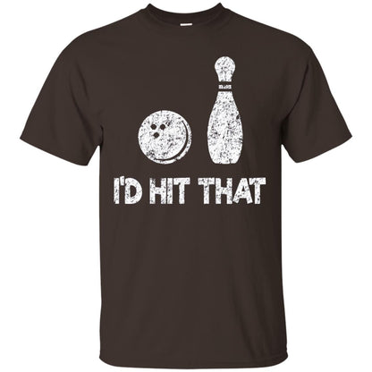 Funny Bowling Lover T-shirt T-shirt I_d Hit That Dark Chocolate