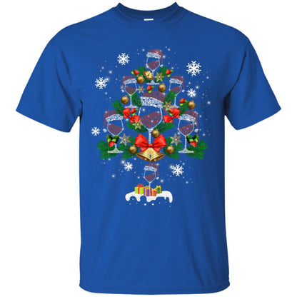 Wine X-mas Tree Drinking Lovers Idea Shirt Royal