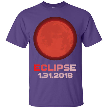 Eclipse January 31st 2018 Total Lunar Eclipse T-shirt Purple
