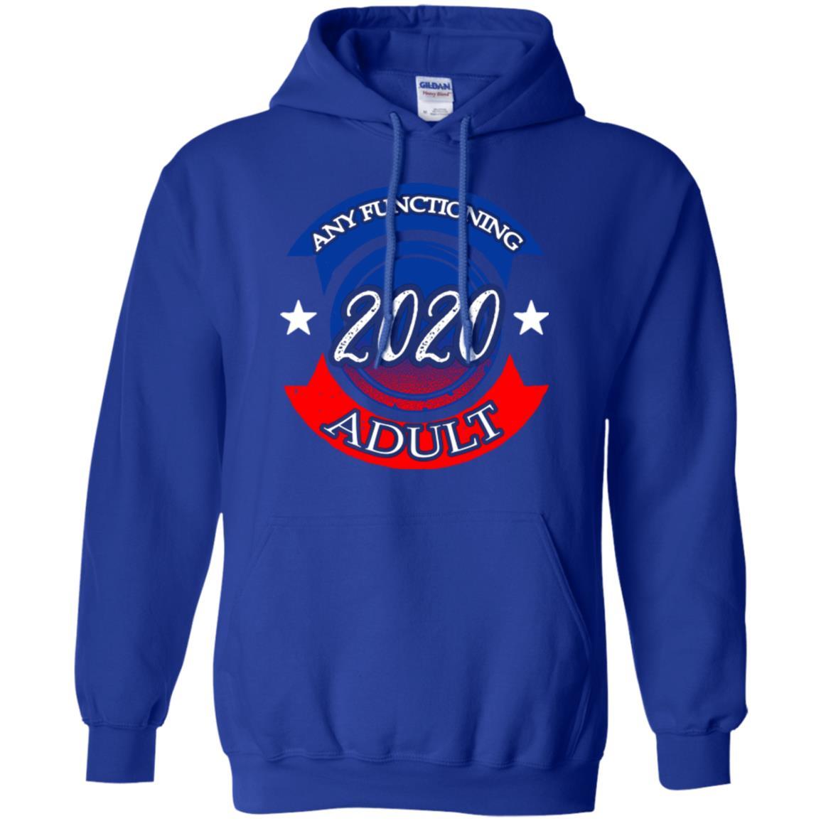 American Election Bumper T-shirt Any Functioning Adult 2020 Royal