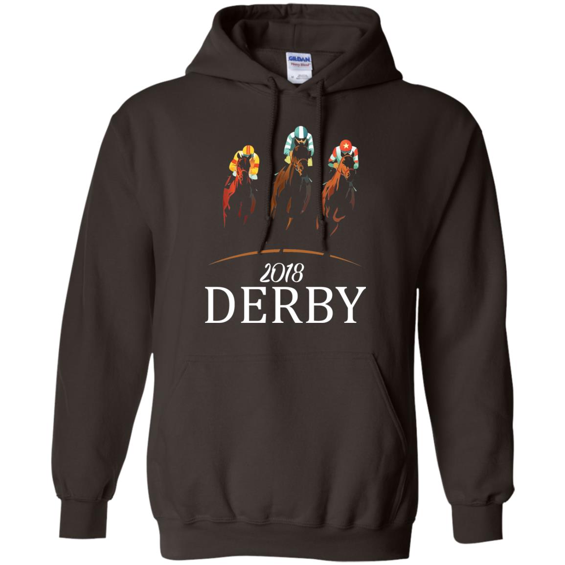 Derby 2018 Jockey Horse Racing T-shirt Dark Chocolate