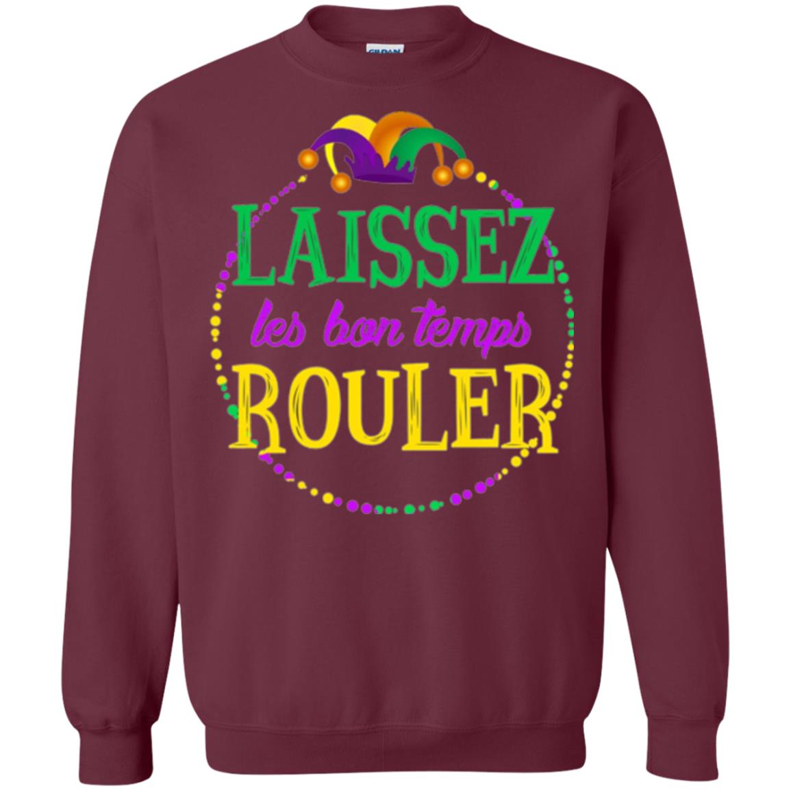 Mardi Gras T-shirt Laissez Les Bon Temps Rouler Maroon