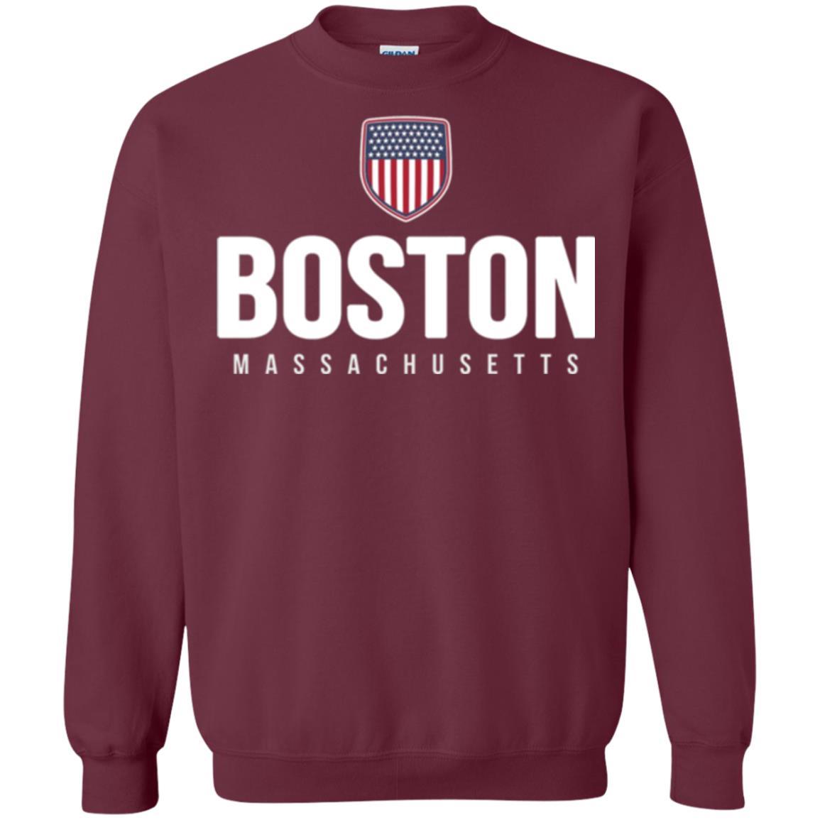 Boston Massachusetts T-shirt Maroon