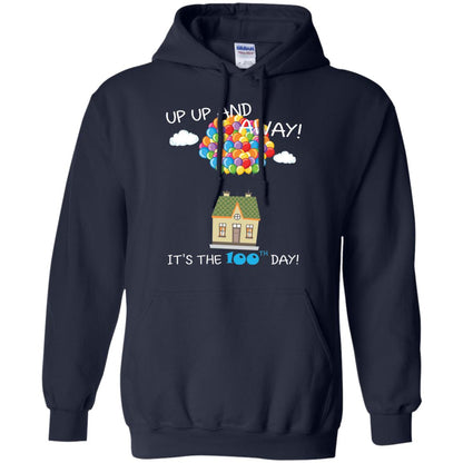 Kindgarten Teacher T-shirt Balloon One Hundred Days Of School Navy