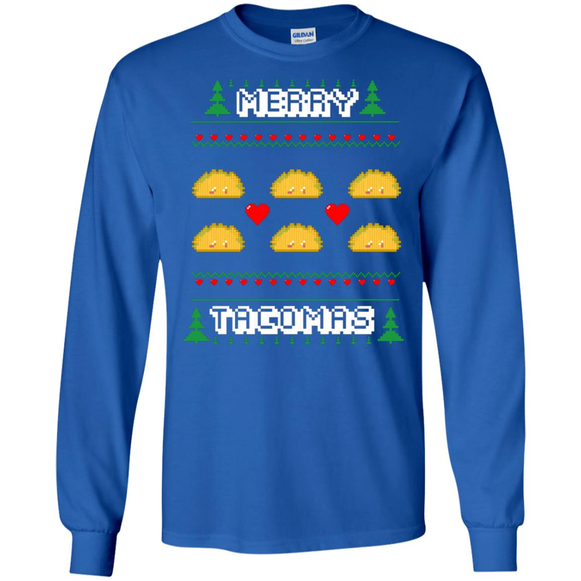 Merry Tacomas X-mas Gift Shirt For Taco Lovers Royal