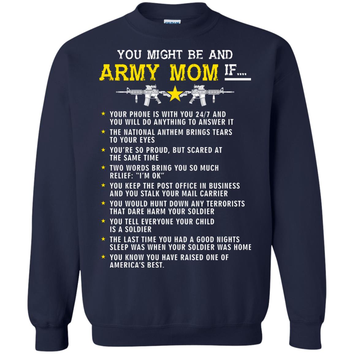 Veteran T-shirt You Might Be An Army Mom If Navy