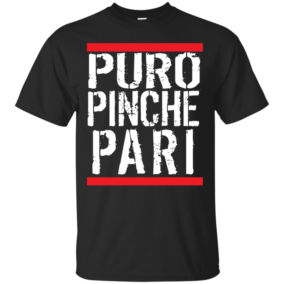 Puro Pinche Pari Party Funny Mexican T-shirt Black