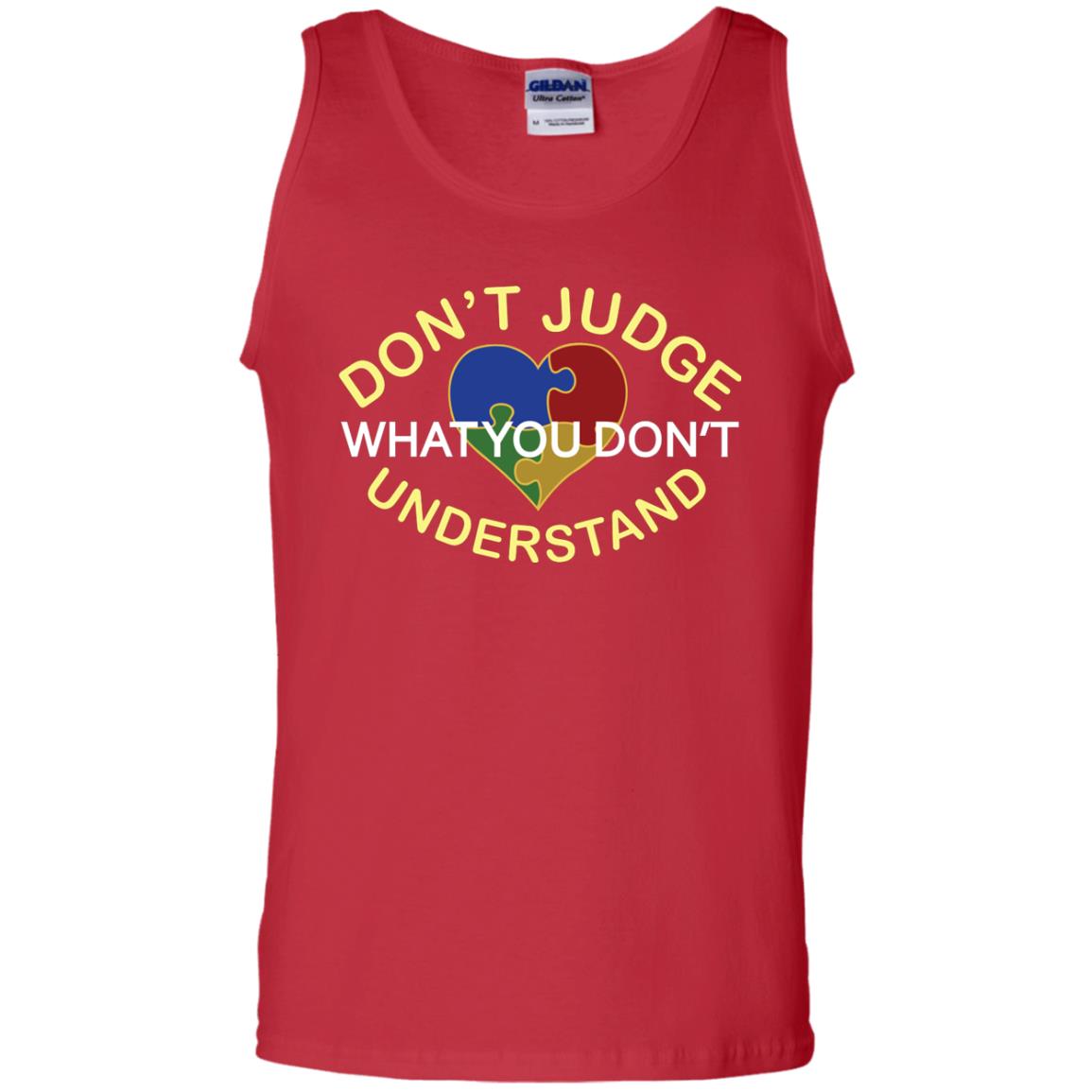 Don't Judge What You Don't Understand Autism Awearness Shirt Red