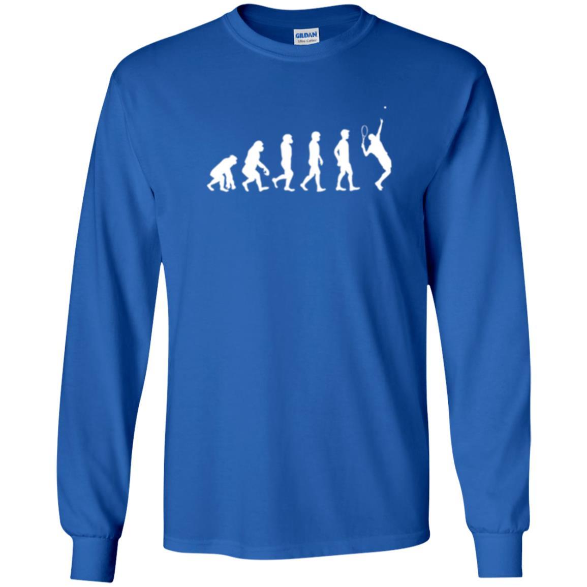 Evolution Of Tennis Player T-shirt Royal