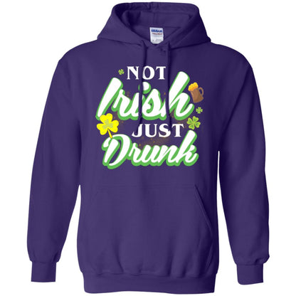 St. Patrick's Day T-shirt Not Irish Just Drunk Purple