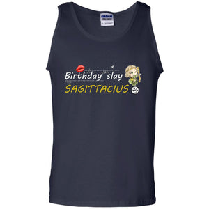 Cute Sagittarius Girl Birthday Lip Slay T-shirtG220 Gildan 100% Cotton Tank Top