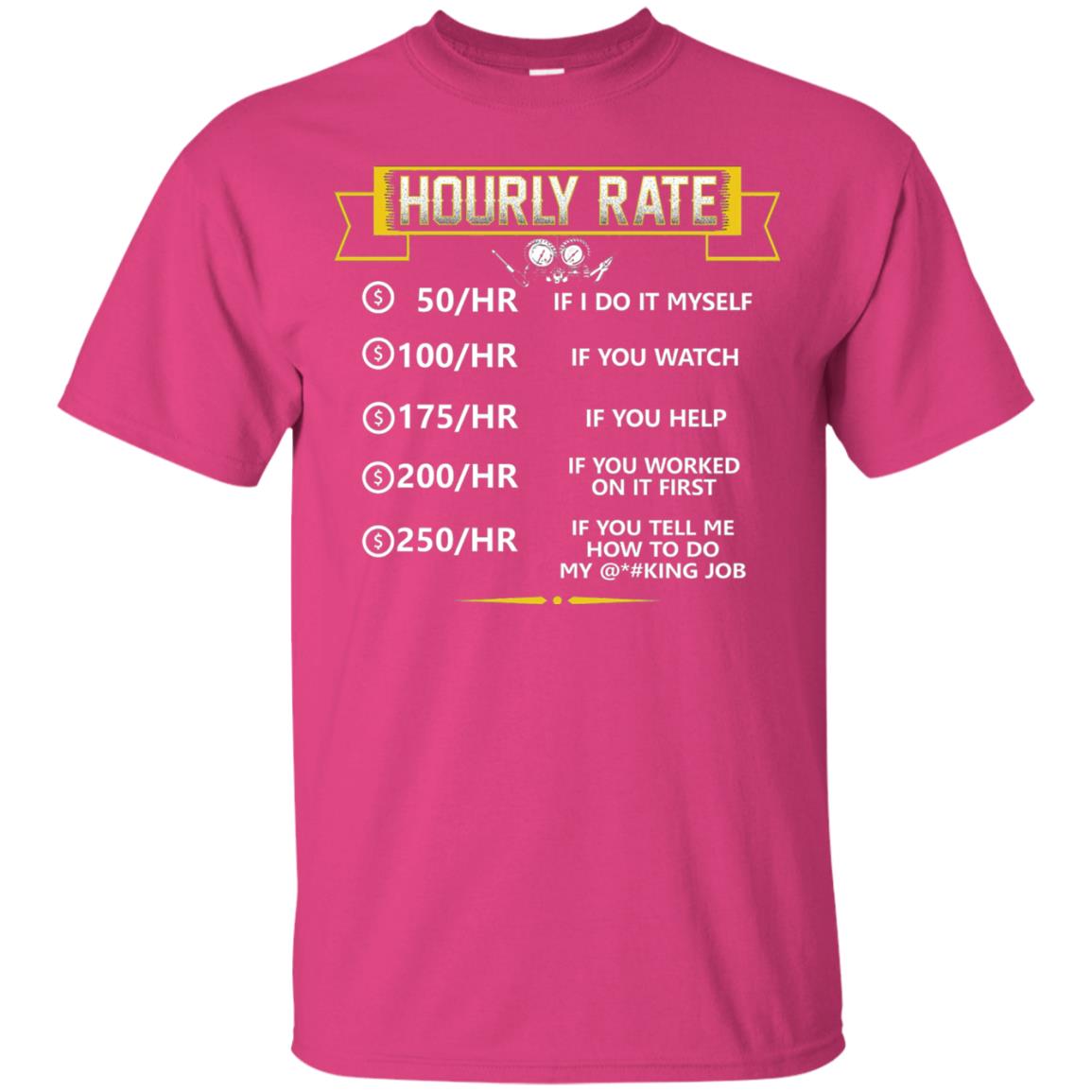Hvac Tech Hourly Rate Shirt Heliconia