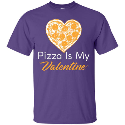 Pizza Lover T-shirt Pizza Is My Valentine Purple