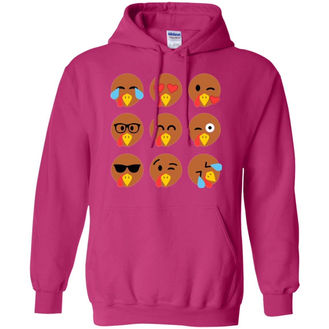 Thanksgiving T-shirt Turkey Emojis Heliconia