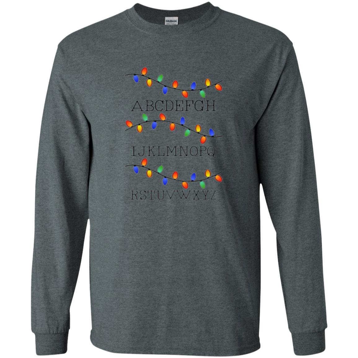 Christmas T-shirt Fairy Lights Dark Heather