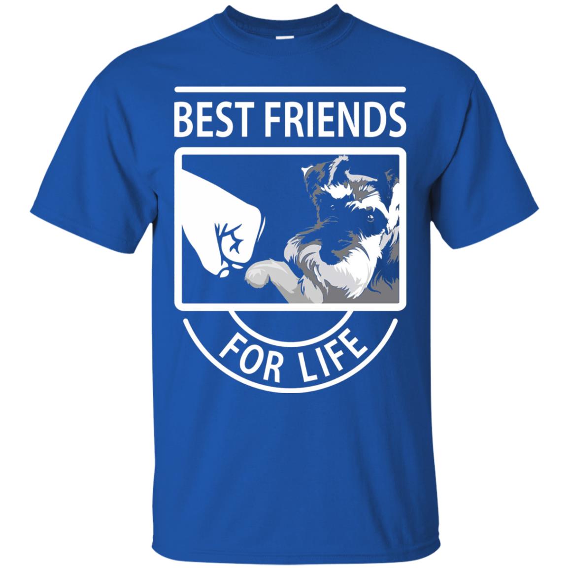 Schnauzer Best Friends For Life Dog Lover T-shirt Royal