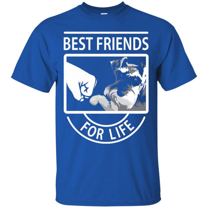 Schnauzer Best Friends For Life Dog Lover T-shirt Royal