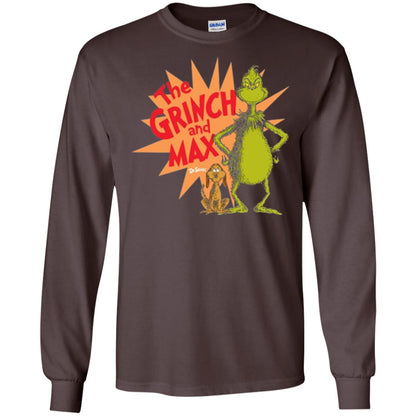 Cartoon T-shirt Dr. Seuss Grinch And Max Burst Dark Chocolate