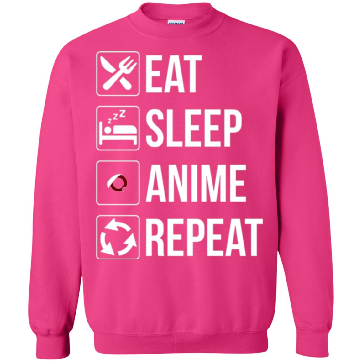 Anime Lovers T-shirt Eat Sleep Anime Repeat