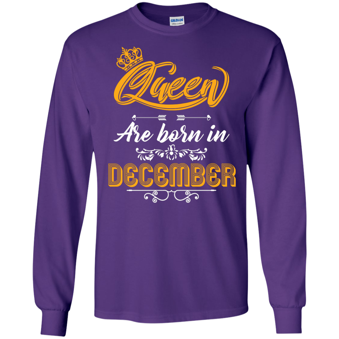 Brithday T-Shirt Queen Are Born In December Purple