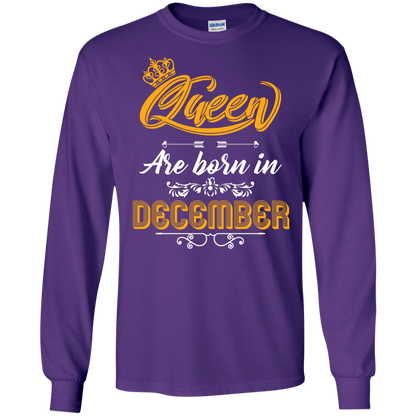 Brithday T-Shirt Queen Are Born In December Purple