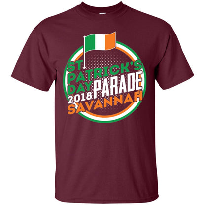 Parade Savannah 2018 Ireland Flag St. Patrick_s Day T-shirt Maroon