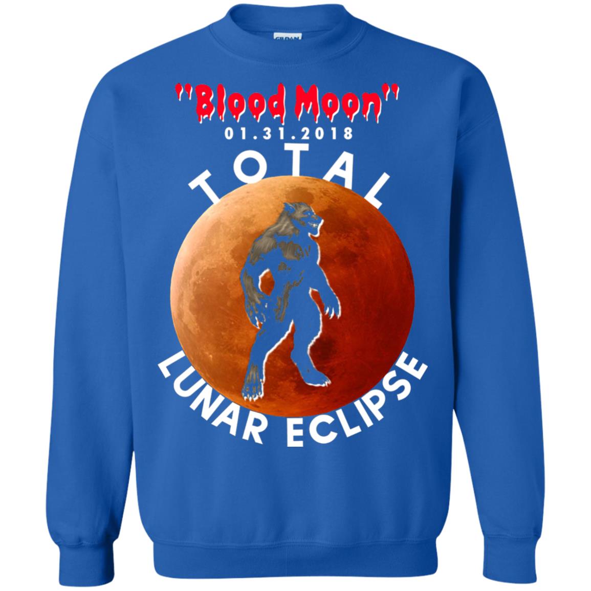 Best Total Lunar Eclipse Shirt 2018 - Blood Moon Werewolf T-shirt Royal
