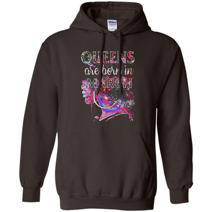 Birthday T-shirt Queens Are Born In March Dark Chocolate