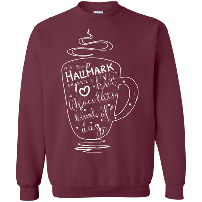 Christmas T-shirt It's A Hallmark Hot Chocolate Kind Of Day Maroon