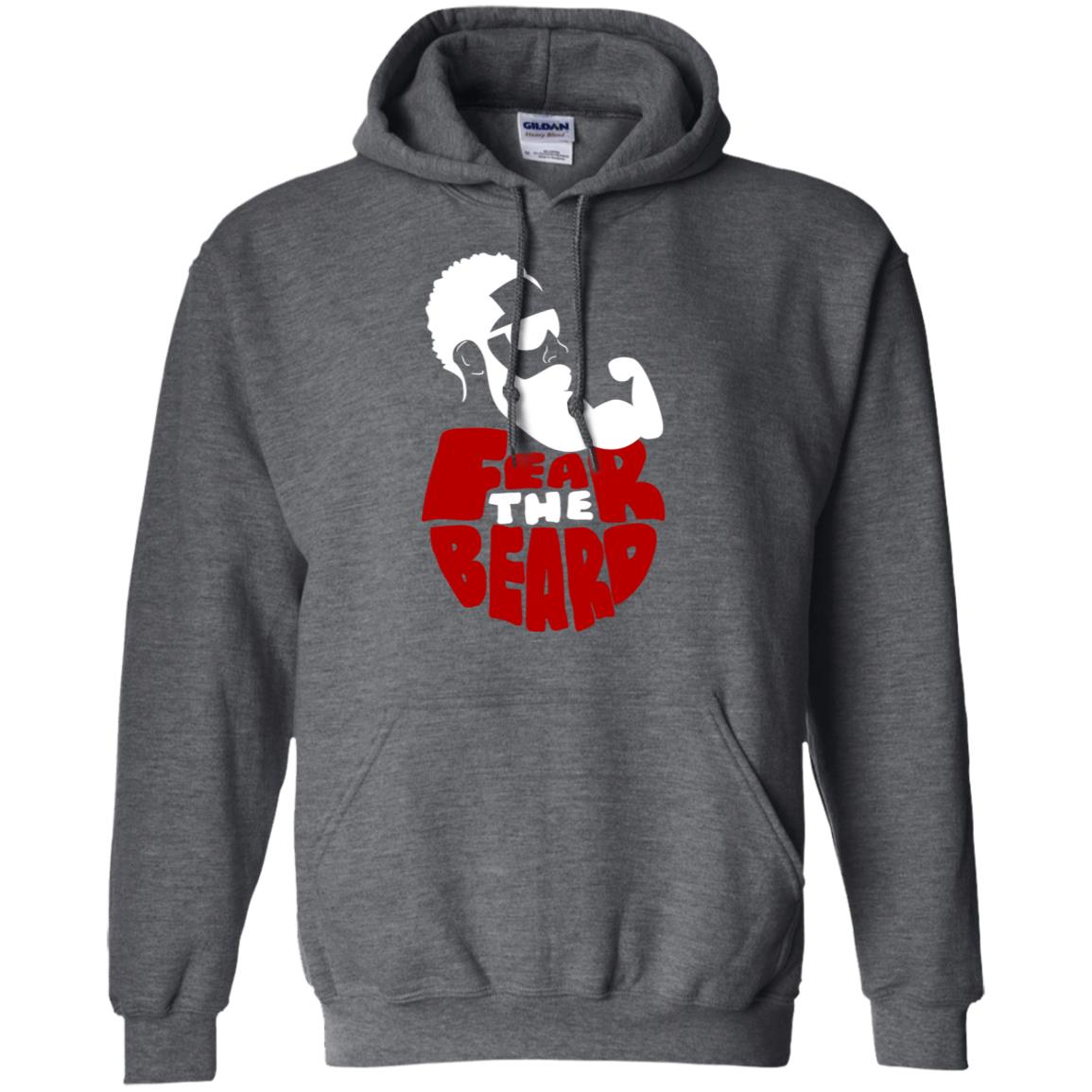 Fear The Beard No Shave November Gift Shirt For Mens Dark Heather