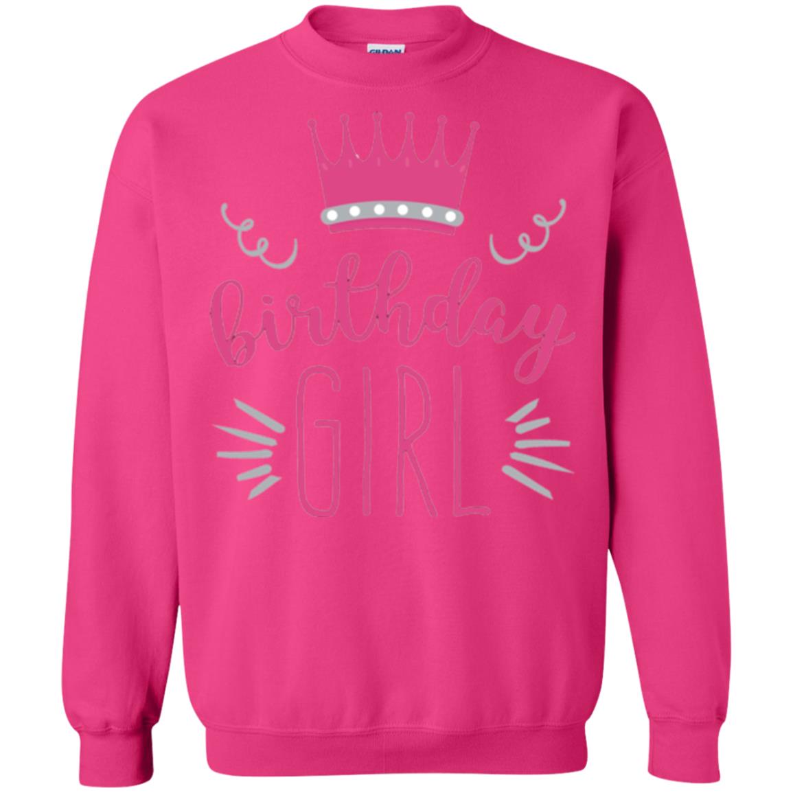 Tiara Crown T-shirt Girl_s Youth Birthday Princess T-shirt Heliconia